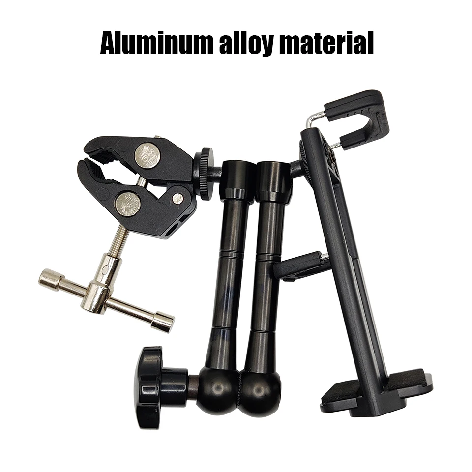 4-11 인치 태블릿 자동차 홀더 iPad 용 1/4 어댑터가있는 매직 암 클램프 뒷좌석 후원자 스탠드 자동차의 전화 태블릿 액세서리