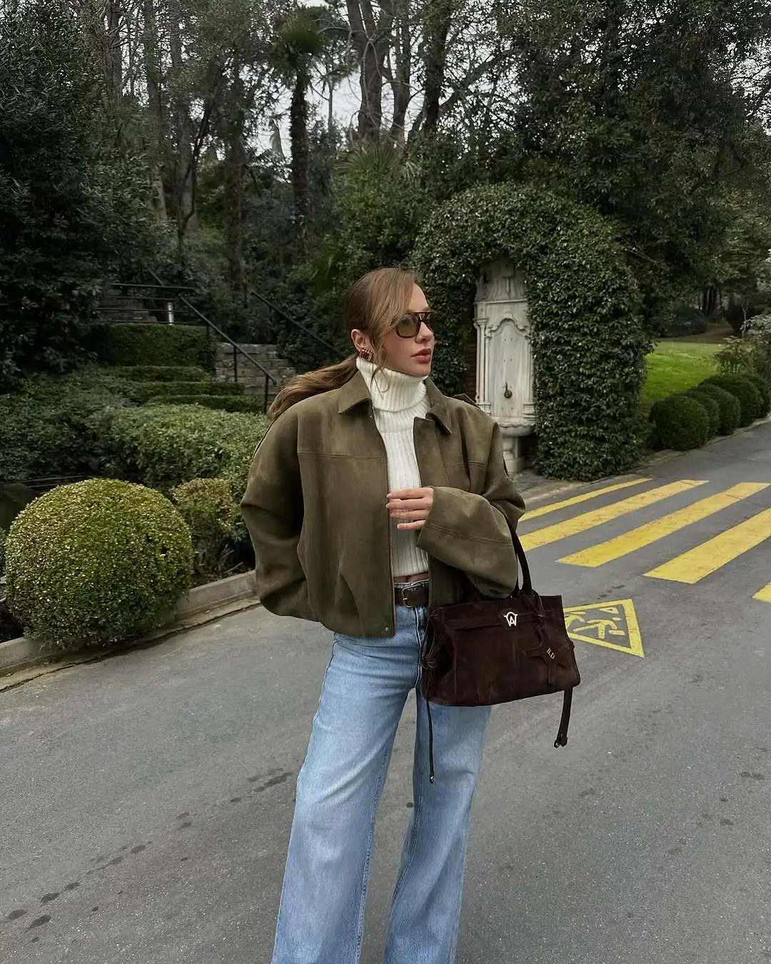Description Picture 4 of itemEuropean and American style 2025 spring new style fashionable versatile suede texture loose casual jacket