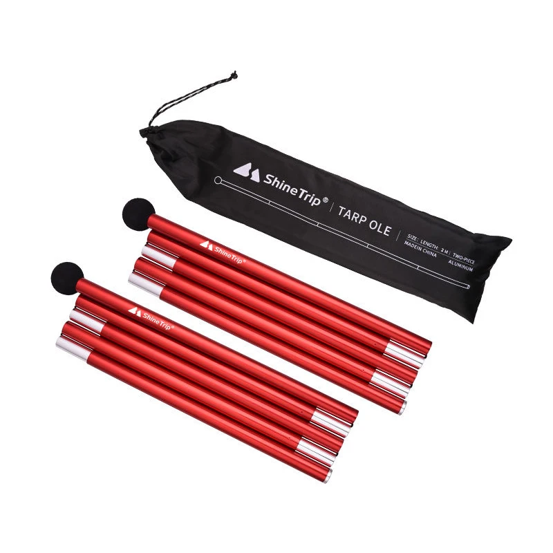 

1.7M/2M Length Outdoor Aluminum Alloy Canopy Telescopic Pole Beach Tent Support Rod Camping Accessories with Top Ball Hall Staff