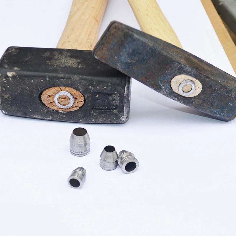 Safety Round Handle Wedges Steel Hammer Handle Splitting Wedge Set 10pcs For Axe Claw Hammer Steel Carpentry Maintenance steel splitting wedge