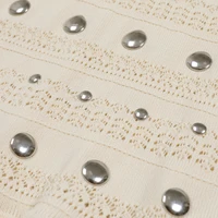 High Quality Elastic Knitted New Fashionable Round Neck Luxurious Hot Plate Sleeveless Slim Fit Women's Dress - Image 4