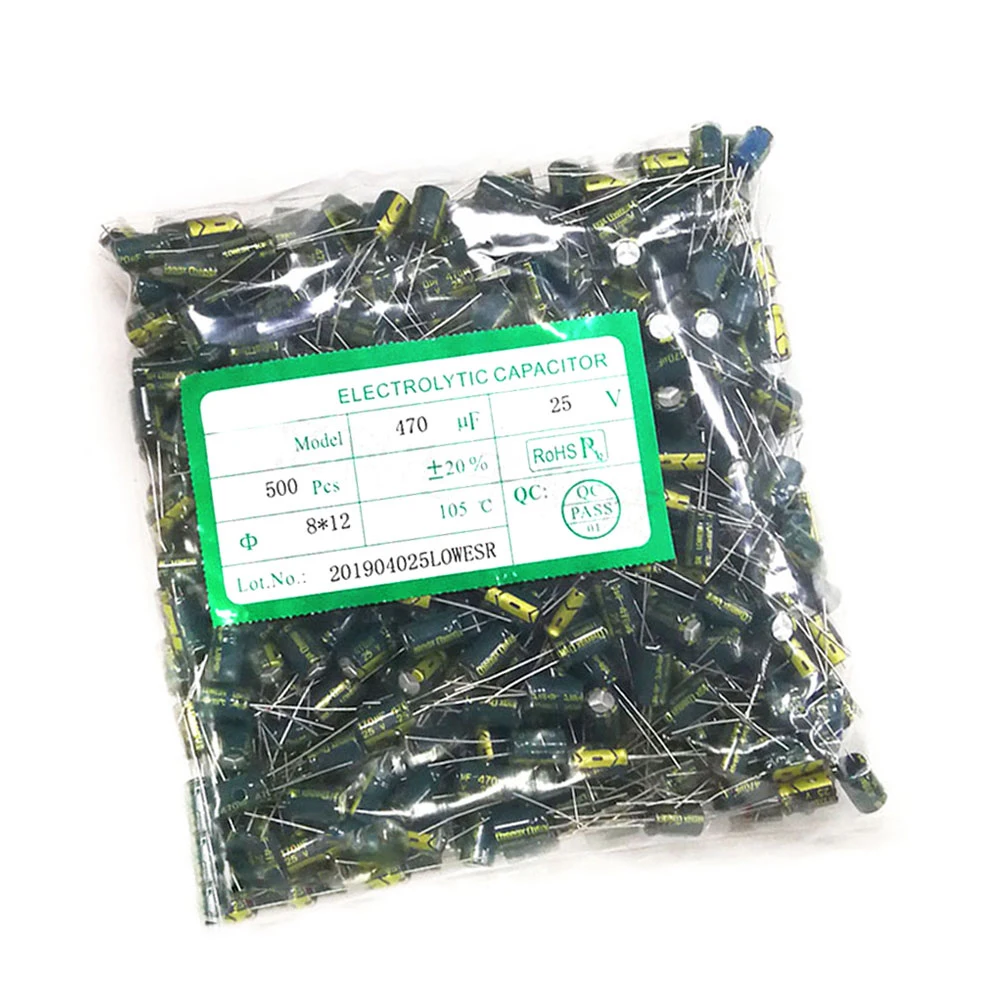 50-1000pcs 10V 16V 25V 35V 50V 400V High Frequency Low ESR Aluminum Capacitor 100UF 220UF 330UF 470UF 680UF 1000UF 2200UF 3300UF electrolytic capacitor aluminum capacitor aluminum electrolytic capacitor