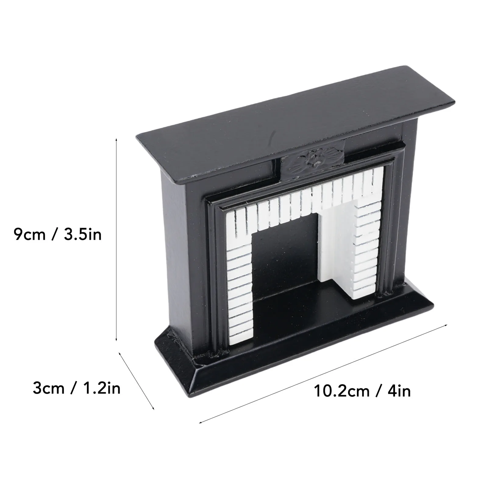 1:12 Miniature Dollhouse Fireplace Wooden Vintage Dollhouse Decoration Accessories for Home Dollhouse Miniature Wooden Fireplace