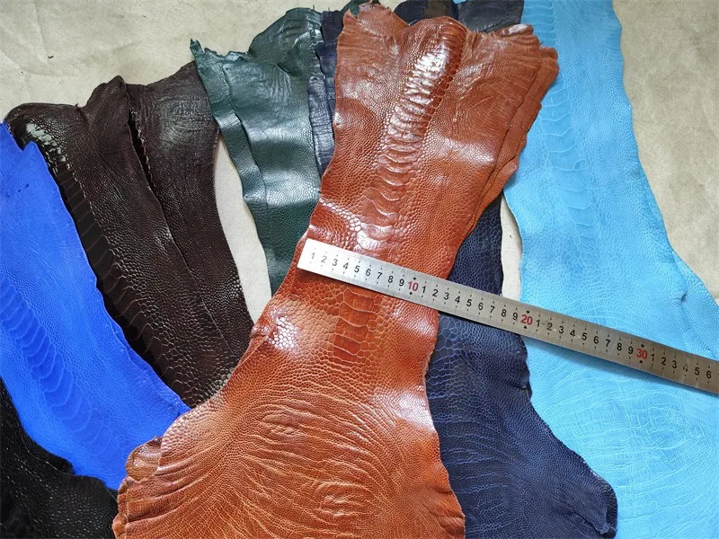 50Cm X 11cm 컬러 타조다리가죽 지갑, 스트랩, 휴대폰 케이스, 가죽신발, 핸드메이드, 타조특수가죽