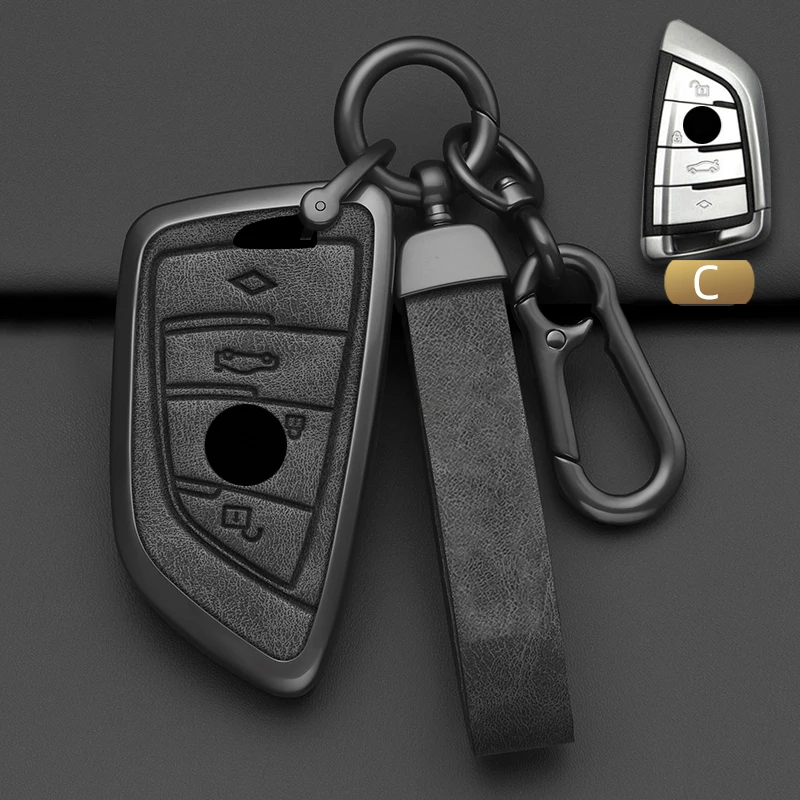 Alloy Style Car Key Case Cover Shell Fob for BMW X1 X3 X5 X6 X7 1 3 5 6 Series G20 G30 G11 F15 F16 G01 G02 F48 Accessories key case,car key shell,car key,key shell
