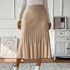 Fashionable Women's Slanted Shoulder Long Sleeved Solid Color Waist Cinching Sexy Style Dress 1