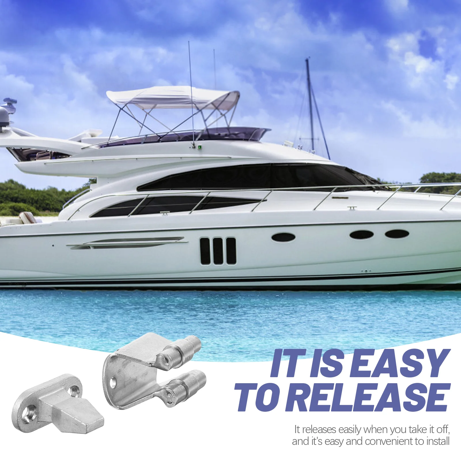 

Stainless Steel Door Lock Holder for Yacht Locks Stopper Metal Catch Fixing Polished