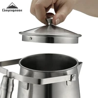 CAMPINGMOON Camping Tea Kettle, Stainless Steel Large Capacity Hand Brewed Coffee Pot, Fire Kettle, SW-6 5