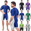 AMORESY Men Glossy Shiny One Piece Triathlon Swimming Running Overalls Road Mountain Bodysuit Racing Cycling Tracksuits Jumpsuit 1
