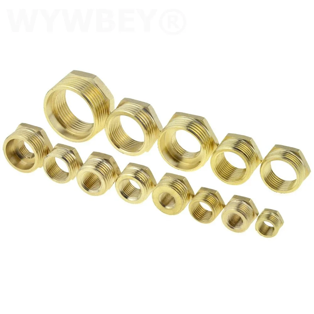 Brass Hex Bushing Reducer Pipe Fitting 1/8 1/4 3/8 1/2 3/4 F to M Threaded