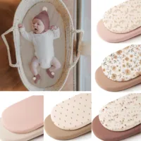 2pcs Breathable Cotton Baby Crib Fitted Sheet Universal Size Solid Color Infant Bassinet Cradle Bedding for Newborns Nursery