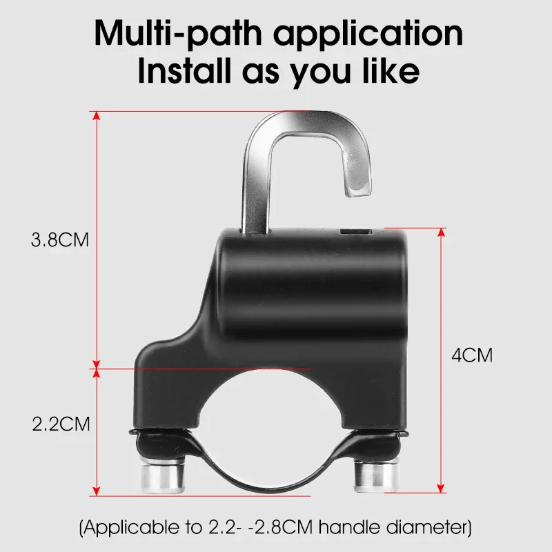 WEST BIKING Mini Bike Helmet Lock Portable Aluminum Alloy Bicycle Motorcycle Anti-theft Safety Lock MTB Road Bike Accessories