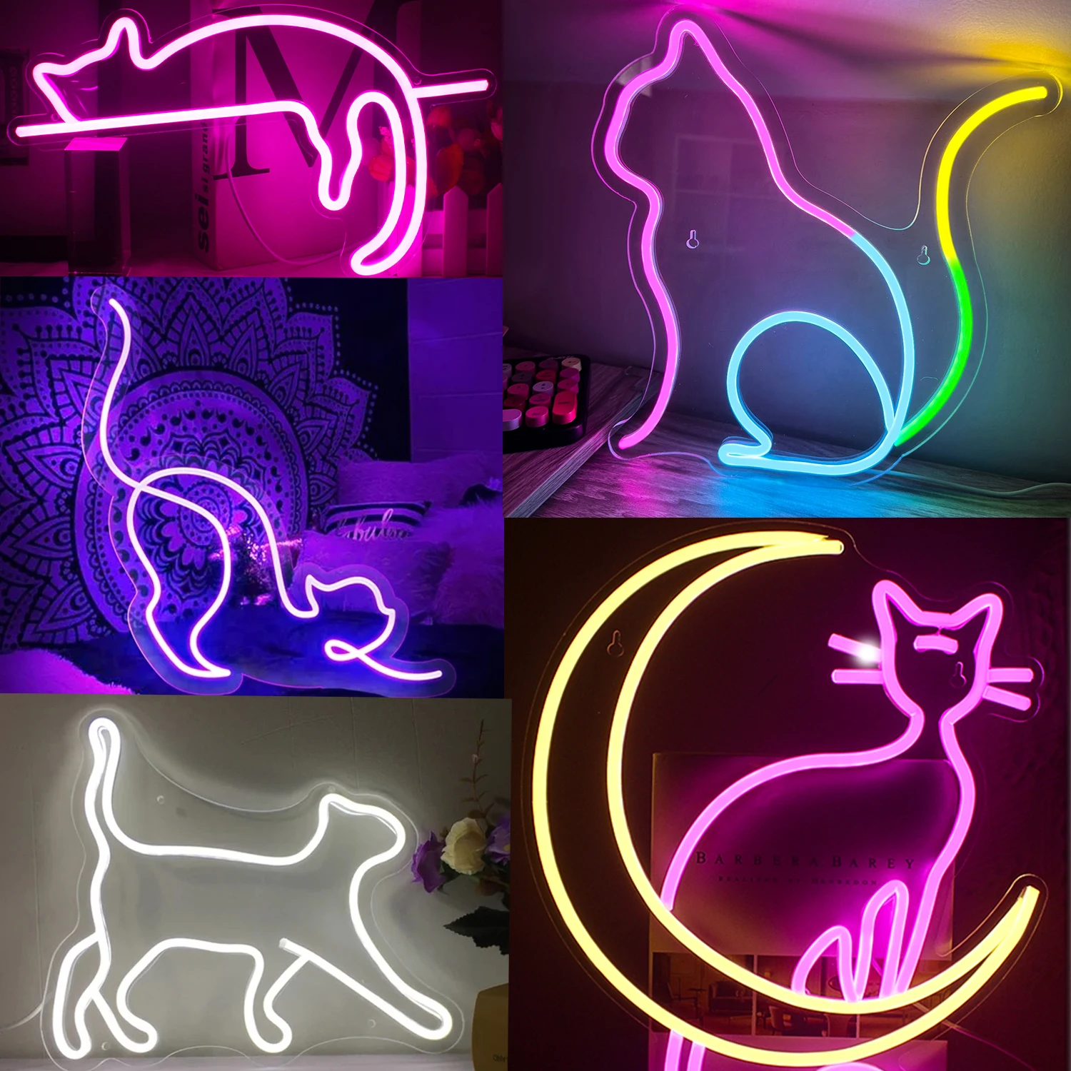 Wanxing Lazy Cat Anime Cartoon Neon Sign Led Light Custom Light Party Home Child Room Engagement Pet Animal Wall Decoration Gift toy traffic toys for kids sound light mini cones sign models plastic signs signal plaything child
