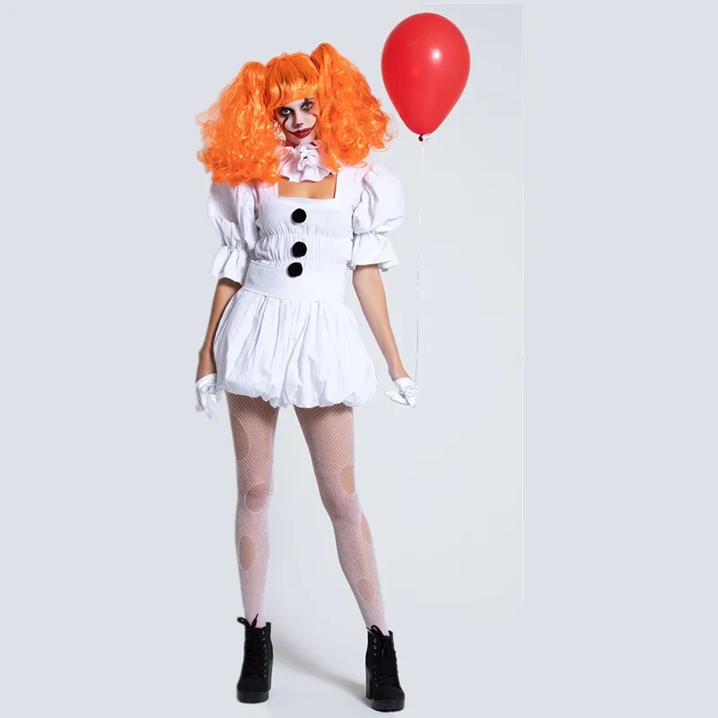 Halloween Horror Scary Killer Clown Costume Carnival Party Stage Performance Circus Pennywise Fancy Dress