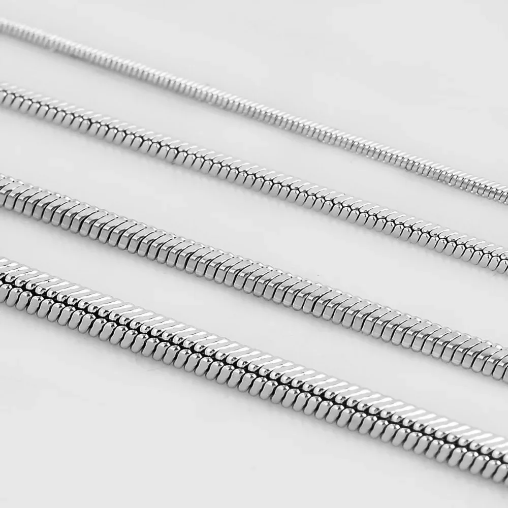 1 قطعة 925 الفضة الاسترليني 16-30 بوصة ثعبان سلسلة...