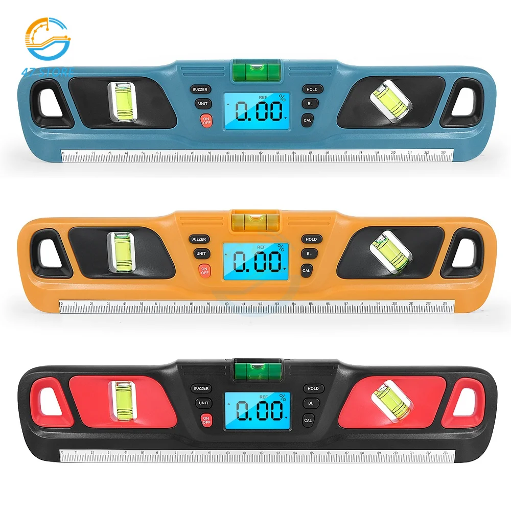 Digital Level Inclinometer HW-200 Electronic LED Display Protractor Measuring Tool Instrument Magnetic Base Digital Level 280mm