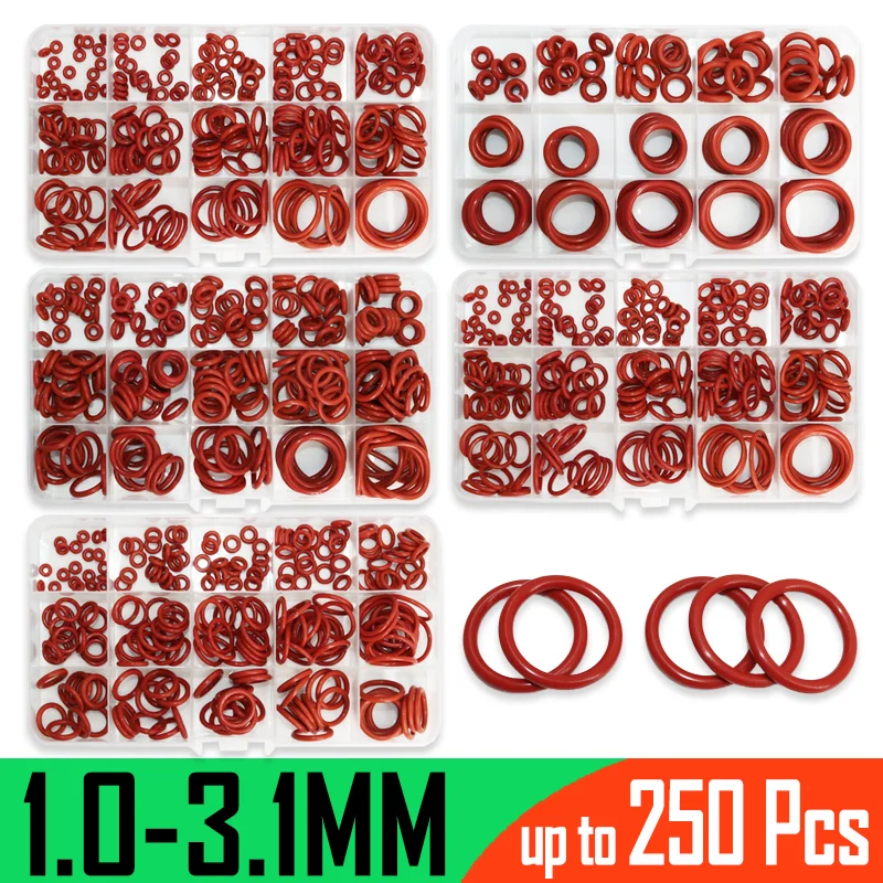 Silicone O Ring VMQ ORing Sealing Washer Oil Resistant High Temperature Car Automotive Conditioner Plumbing Gaske