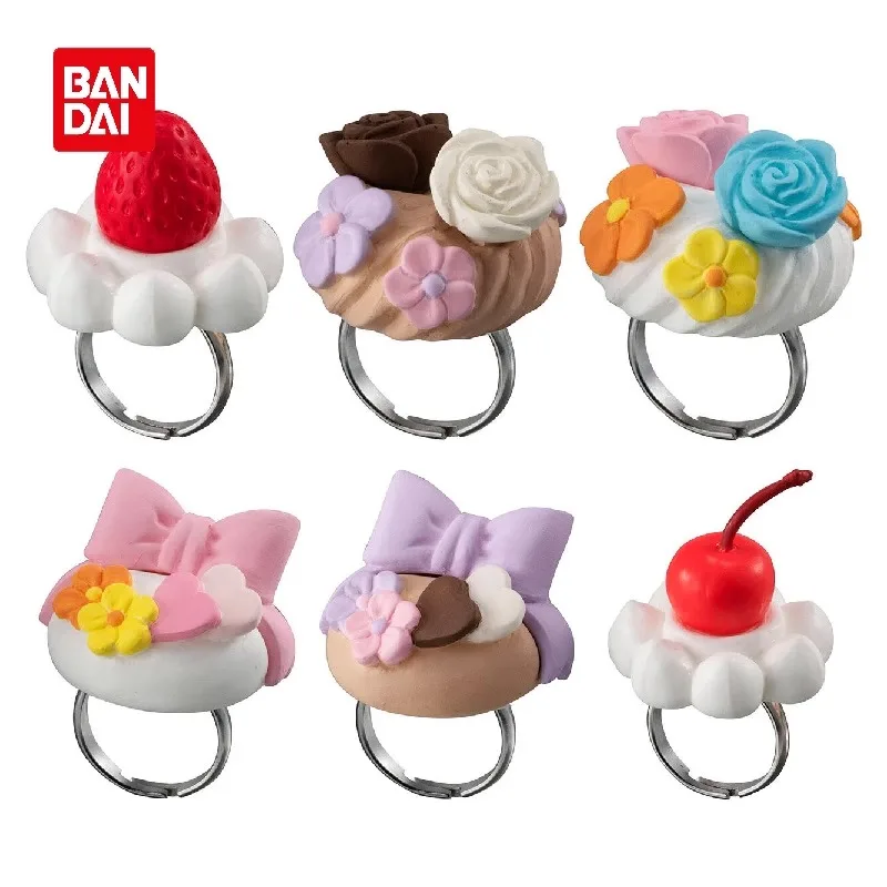 

Goods in Stock Genuine Bandai Cupped Cake Design Ring Super Cute Decoration Gifts for Girls and Children Small Gift