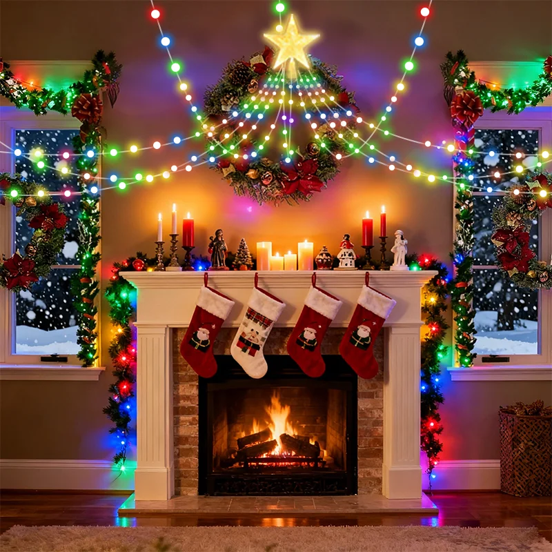 New Christmas Gift - Smart Christmas Tree Lights, 6/7FT 400LED Fairy Light for Indoor Outdoor Waterproof,Holiday Home Decor