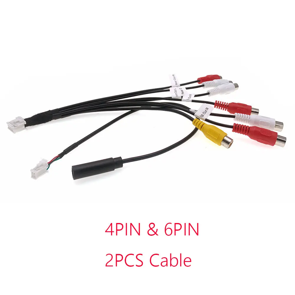 Universal AUX IN Sub Rear Out Cam Video RCA Harness Cable for Pioneer Radio Systems