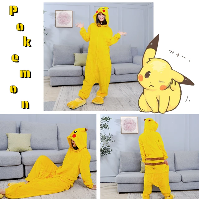 Costume de glouton en peluche Pokemon Cosplay pour enfants, pyjama Pikachu  Anime Onesie, vêtements complets une pièce, cadeau d'Halloween - AliExpress