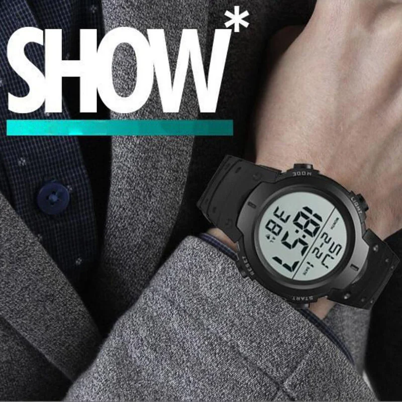 Men Sport LED Watches Top Brand Men Digital Clock Multi-Functional Rubber Man Fitnes Athlete Timekeeping Electronic Watch Reloj 3