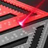 7/12 Inch Thickened 45/90 Degree Angle Ruler Aluminum Alloy Woodworking Triangle Ruler High Precision Carpentry measuring Tools 2