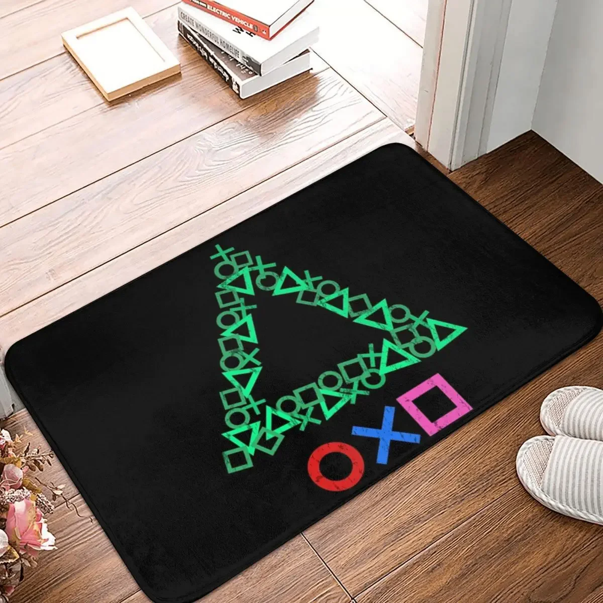 

Controller Buttons Doormat Rug Carpet Mat Footpad Polyester Anti-slip Sand Scraping Entrance Kitchen Bedroom Balcony Toilet