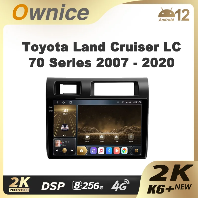 

Ownice K6+ 2K for Toyota Land Cruiser LC 70 Series 2007 - 2020 Car Radio Multimedia Video Player Navigate Stereo GPS Android 12