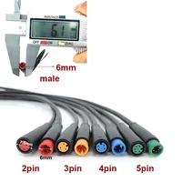 1m M6 2 3 5 Pin core male to 2 female Julet Electric Butt Cable Plug Connector Scooter Brake waterproof 6mm Signal Sensor cord - Image 2