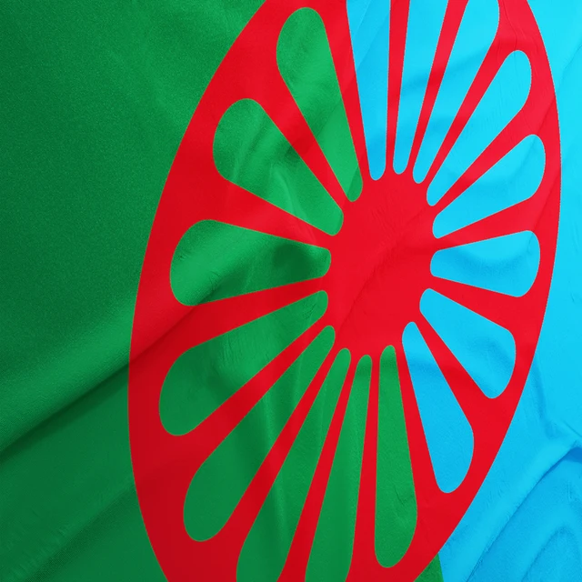 Bandiera Gitana 150x90cm - Poliestere Leggero, Occhielli Metallici, Per Interni, Cuciture Rinforzate