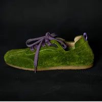 Sandales en cuir véritable en daim de vache pour femmes, plates-formes compensées, chaussures Mary Jane en caoutchouc, pantoufles, mode de luxe 6
