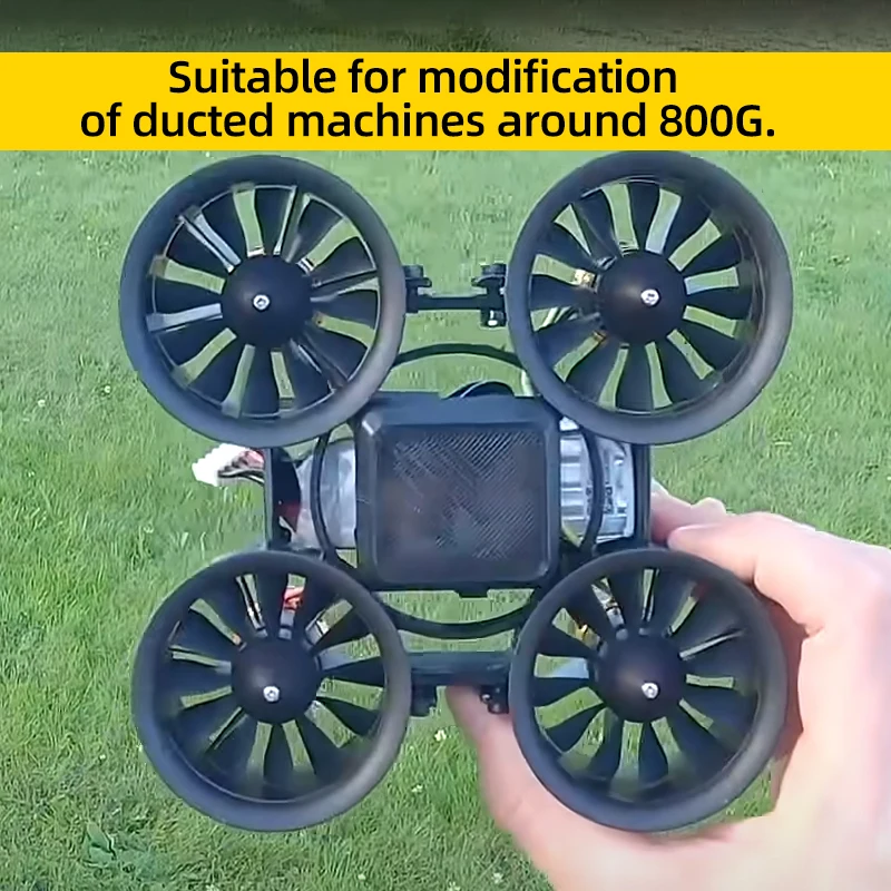 QX-MOTOR 50MM EDF QF2611 Brushless Motor 3300/4000/4600/5000KV CW/CCW 12 Blades Ducted Fan For 3-4S Lipo RC Airplane Model 5