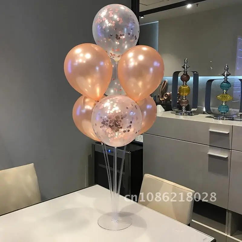 

7 Balloons Tubes Holder Stand Column 1st 1 2 3 4 5 18 21st Year Happy Birthday Party Decoration Adult Kids Boy Girl Baby Shower