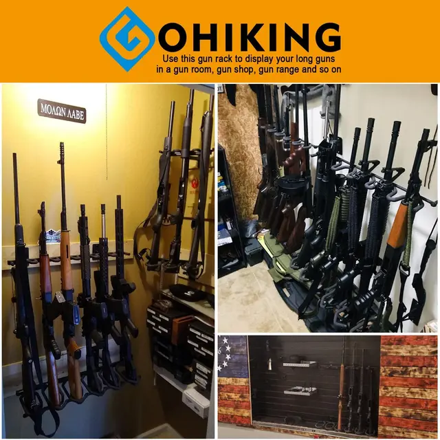 Metal Gun Rack And Shotgun Hooks Rifle Hangers Store Rifle - Temu