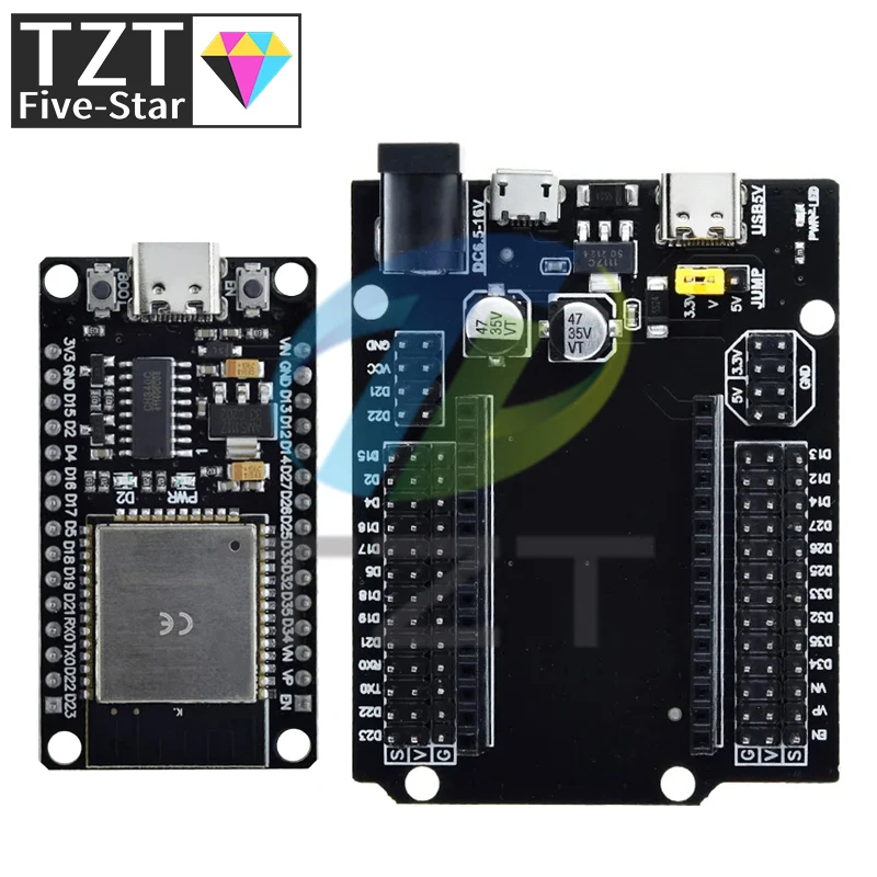 รูปสินค้า บอร์ดพัฒนาโปรเจกต์ IoT ด้วย ESP32 หน่วยความจำสูง
