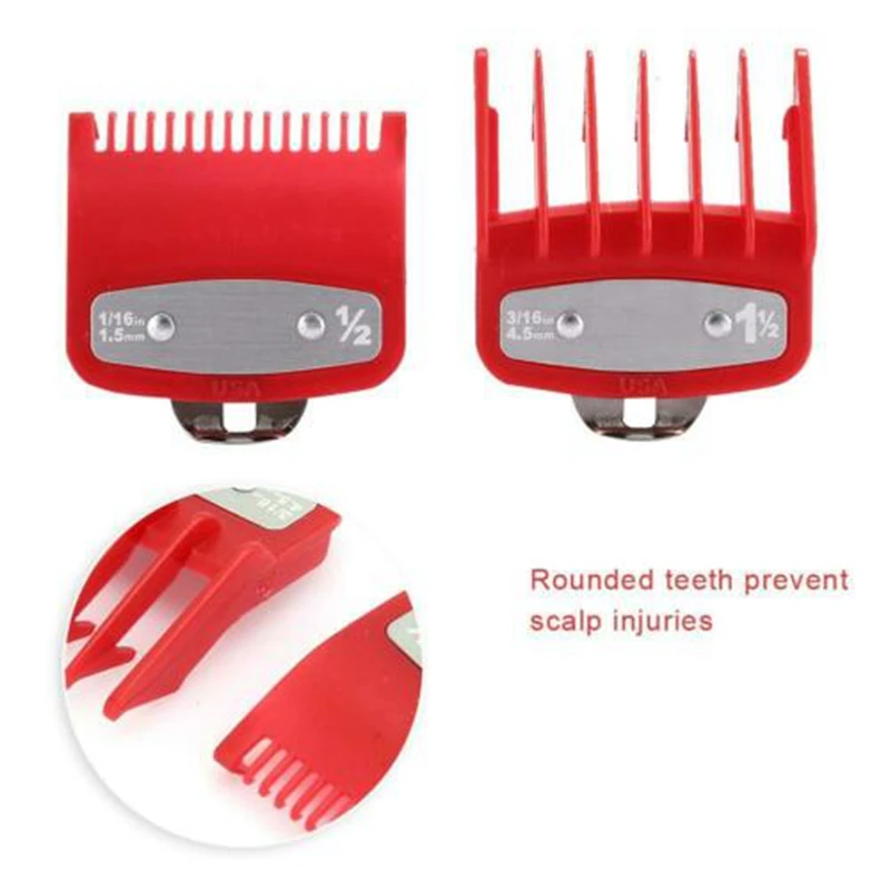 for Wahl Hair Clipper Guide Comb Set Standard Guards Attached Trimmer Style Parts 6