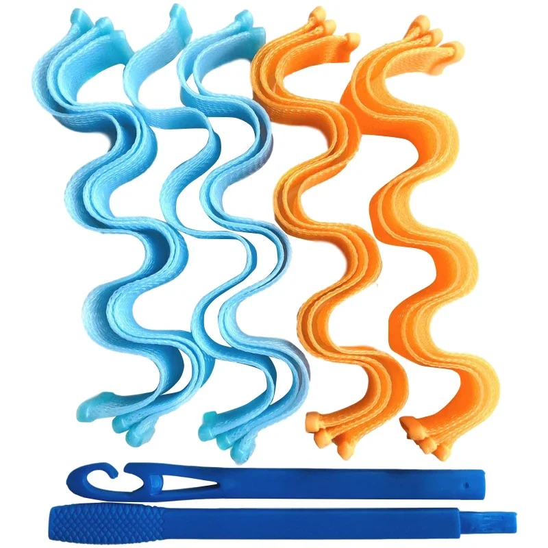 12/18PCS Hair Curler Hair Rollers Heatless Curling Tongs Headband Curls Sleeping Soft Wave Formers No Heat Curls Curler Modeler