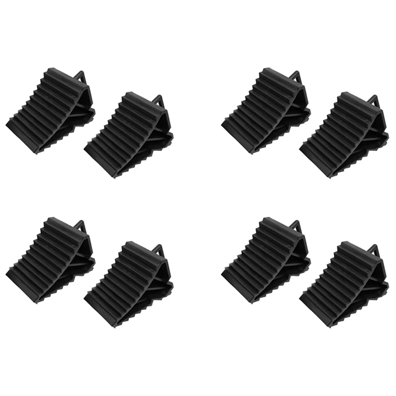 

8 Pcs Antislip Vehicle Car Truck Wheel Tire Chock Stop Block Black