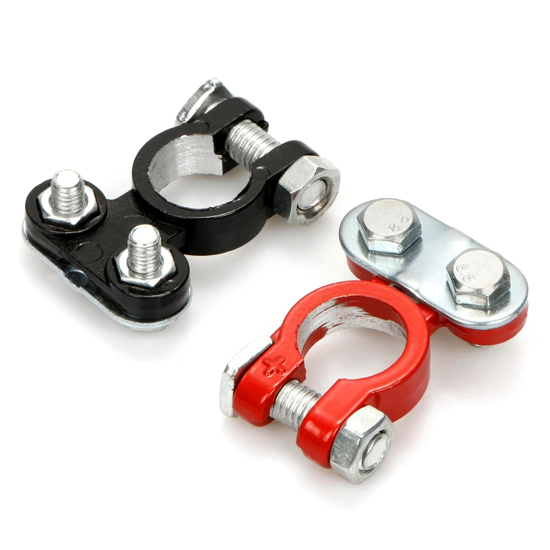 

1 Pair Car Universal Battery Terminal Clamp Clip Aluminum Alloy Battery Terminal Pile Head Connector Accessories for Car Truck