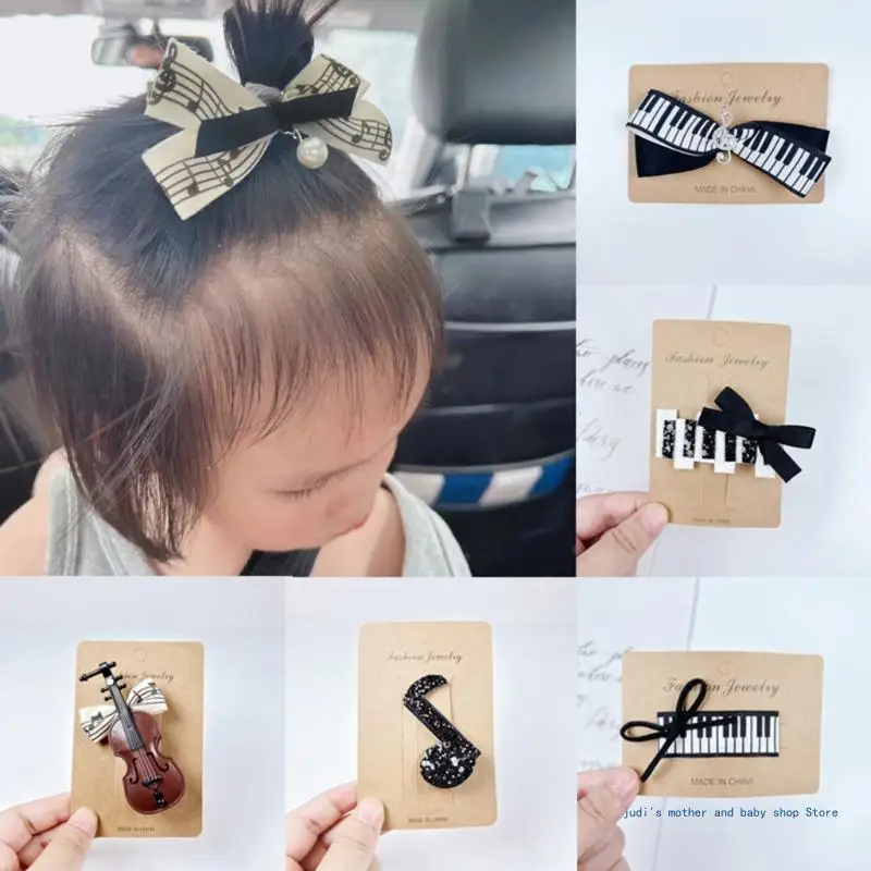67JC Headwear Hair Violin Musical Note Headdress for Daily Wearing Parties 2