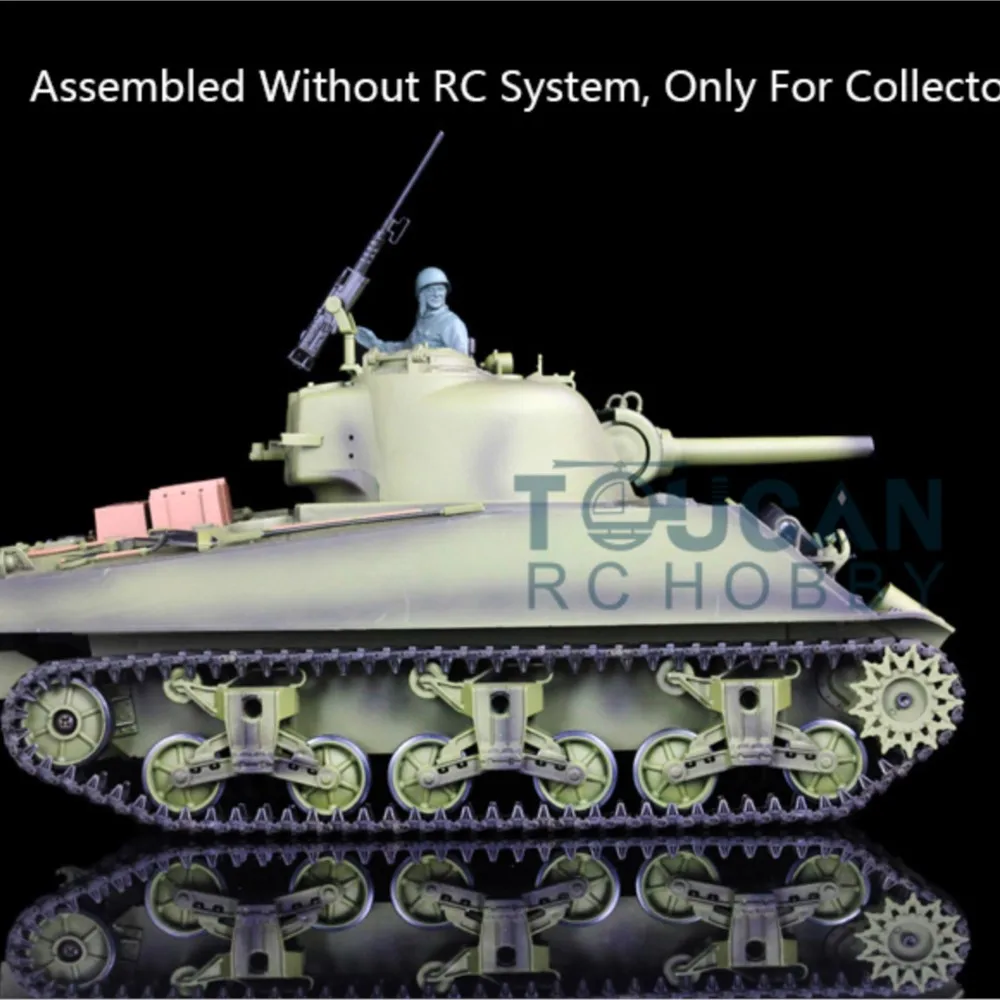 Henglong HL 1/16 모델 플라스틱 미국 M4A3 셔먼 스태틱 탱크 3898 메인 보드 없음 선물용 장난감