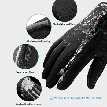 Outdoor Winter Gloves Men Women Touchscreen Warm For Cycling Driving Motorcycle Cold Gloves Windproof Non Slip Gloves S-XL