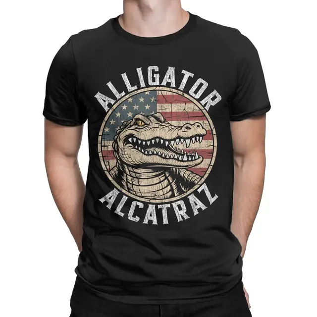 Alligator Alcatraz Cotton T Shirt - 10 colors - Image 2
