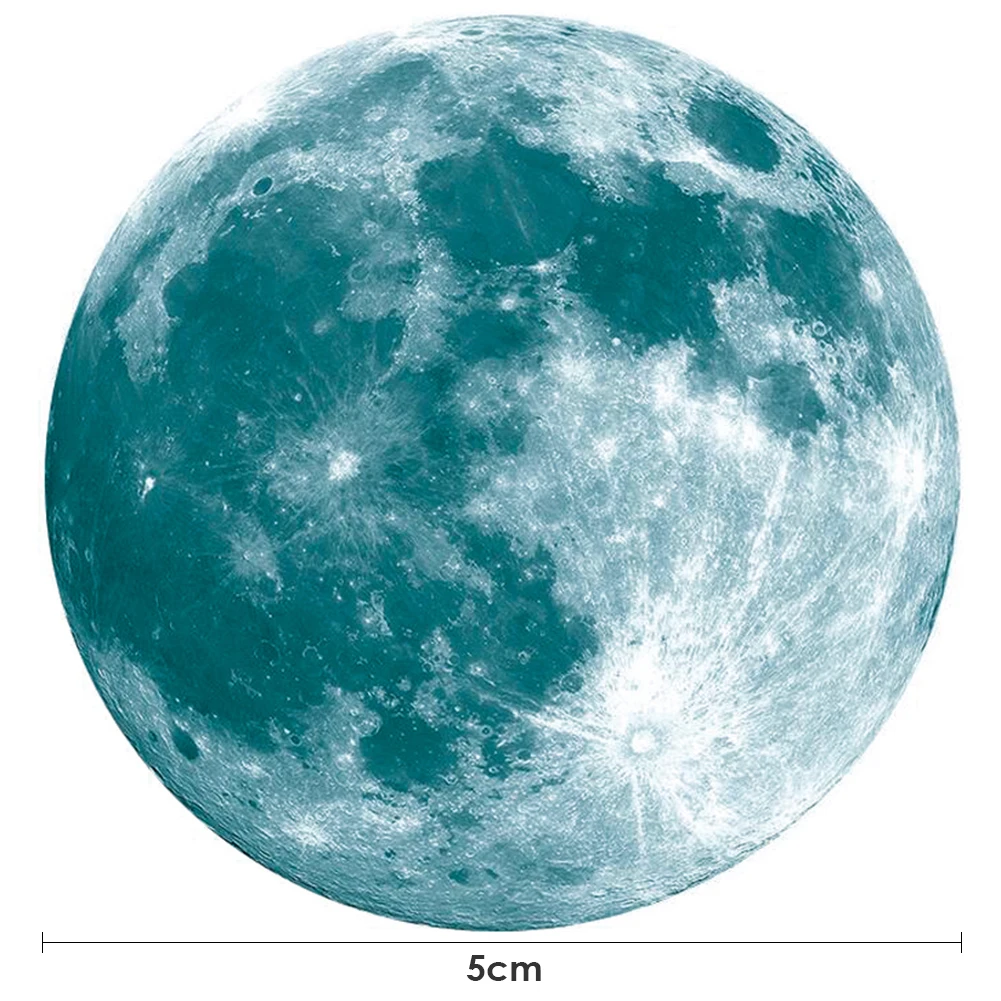 Moon Earth Planet Wall Switch Stickers Glow in Dark Living Room Home Bedroom Decoration Fluorescent DIY Paper Decal
