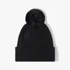 New Custom Logo Faux Fur Pom Poms Knitted Hats Outdoor for Women Winter Warm Thick Beanie Hat Personality Windproof Skullies Cap 6