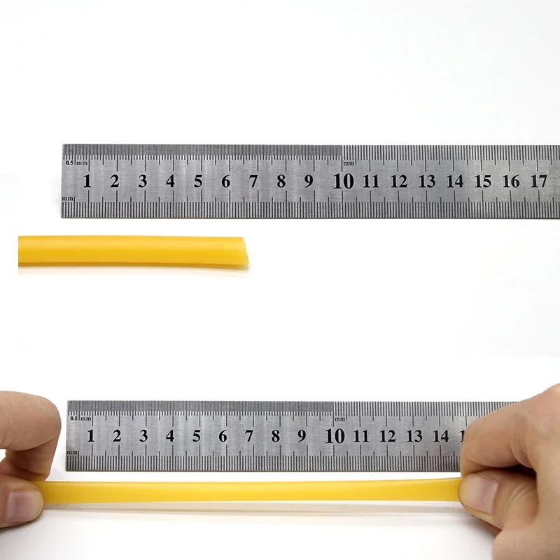 Rubber Hose Nature Latex ID 1.6 ~ 9mm Elastic Surgical Medical Tube Rubber Bands Yellow Slingshot Catapult 1/10/30M