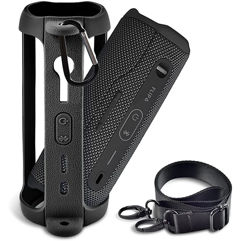 -Flip 6 케이스 커버 용 A90P 어깨 끈이있는 오디오 보관 가방 Carabiner 여행용 보호 보관 가방, 내구성