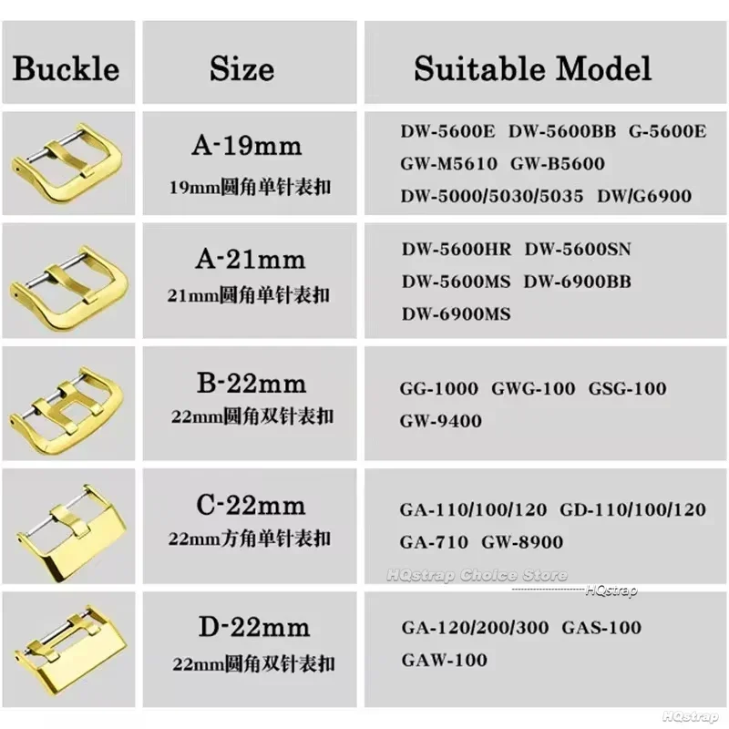 Premium Metal Watch Buckle for Casio G-SHOCK Watches