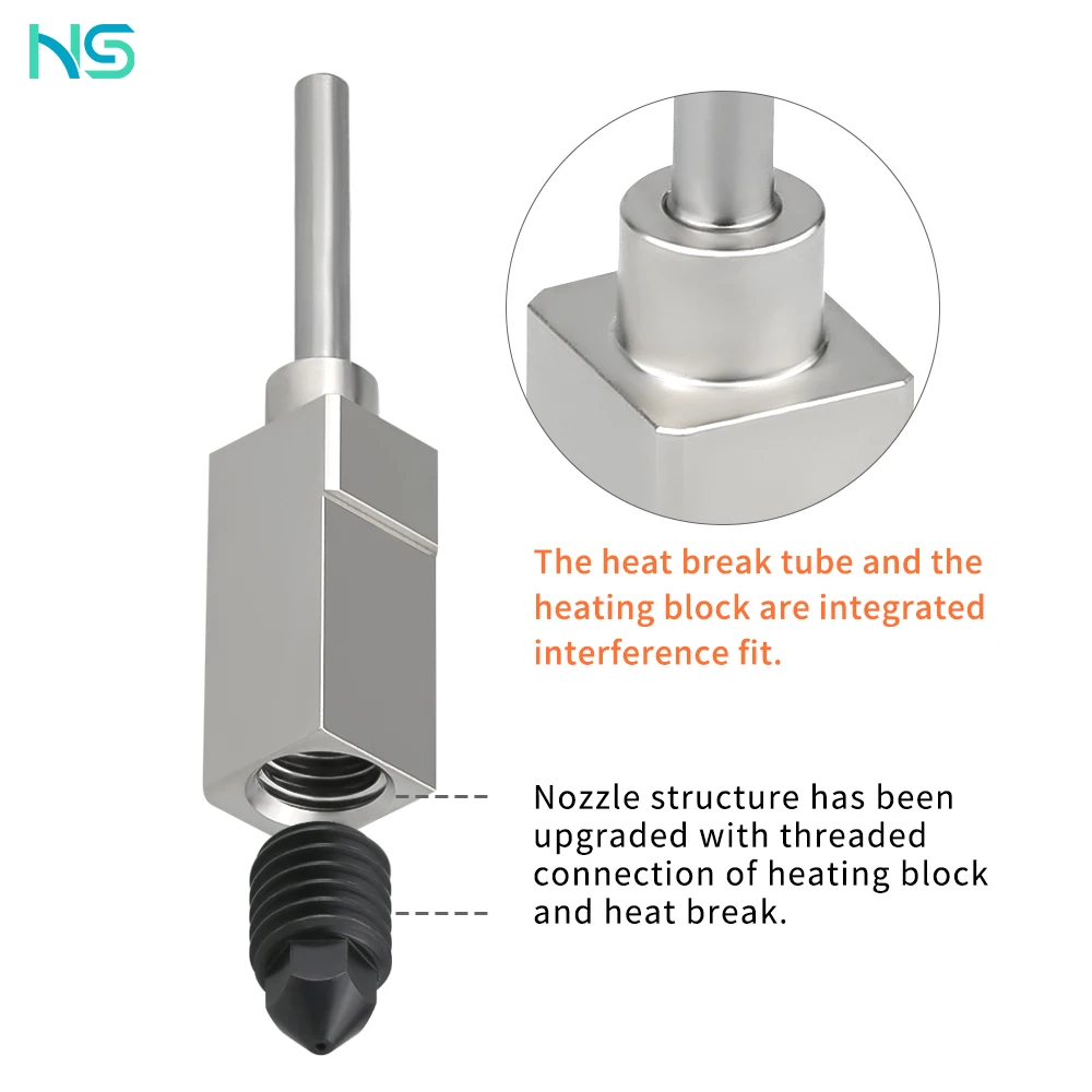 Haldis 3D Upgrade Hotend  Hardened  Nozzle High Temperature 500℃ Compatible For Bambu Lap X1 & P1P Replace Low Cost High Quality